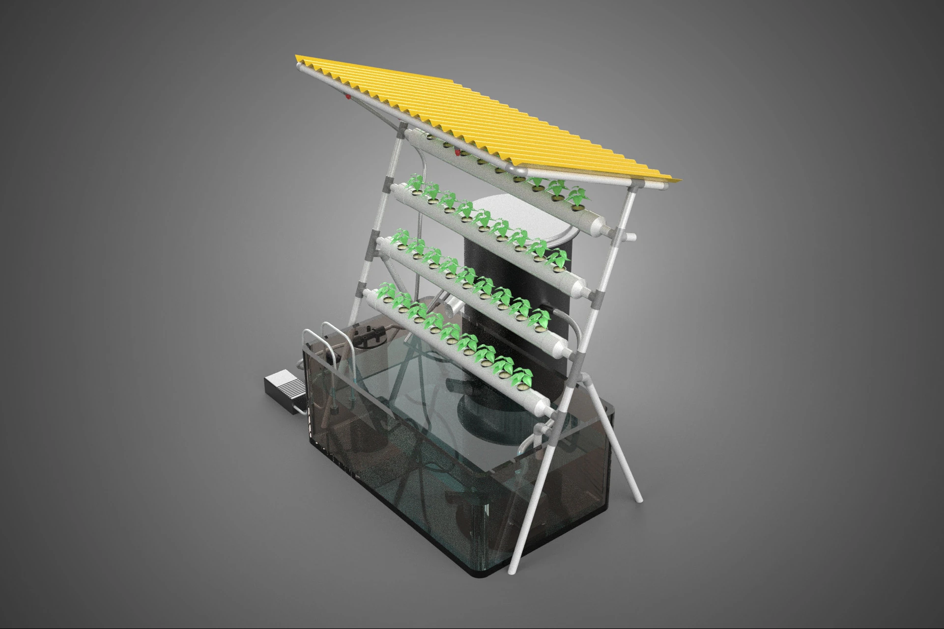 CULTIVATION PLANT HYDROPONIC WATER CYCLE TANK PUMP NOZZLE SPRAY 3D Model .c4d .max .obj .3ds .fbx .stl .blend 