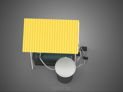 CULTIVATION PLANT HYDROPONIC WATER CYCLE TANK PUMP NOZZLE SPRAY 3D Модель
