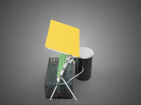 CULTIVATION PLANT HYDROPONIC WATER CYCLE TANK PUMP NOZZLE SPRAY 3D Model