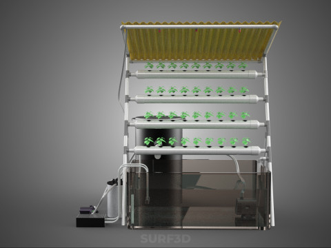 CULTIVATION PLANT HYDROPONIC WATER CYCLE TANK PUMP NOZZLE SPRAY 3D Модель