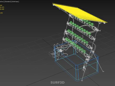 CULTIVATION PLANT HYDROPONIC WATER CYCLE TANK PUMP NOZZLE SPRAY 3D Model