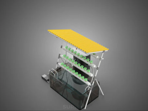 CULTIVATION PLANT HYDROPONIC WATER CYCLE TANK PUMP NOZZLE SPRAY 3D Model