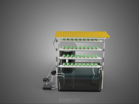 CULTIVATION PLANT HYDROPONIC WATER CYCLE TANK PUMP NOZZLE SPRAY 3D Модель