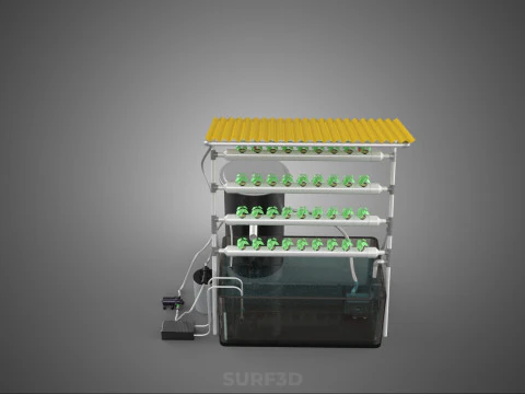 CULTIVATION PLANT HYDROPONIC WATER CYCLE TANK PUMP NOZZLE SPRAY 3D Model
