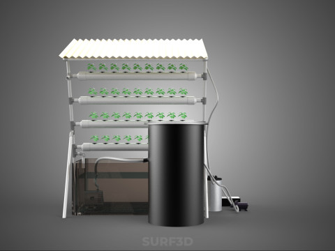 CULTIVATION PLANT HYDROPONIC WATER CYCLE TANK PUMP NOZZLE SPRAY 3D Модель