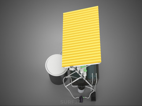 CULTIVATION PLANT HYDROPONIC WATER CYCLE TANK PUMP NOZZLE SPRAY 3D Модель