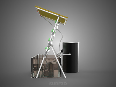 CULTIVATION PLANT HYDROPONIC WATER CYCLE TANK PUMP NOZZLE SPRAY 3D Модель