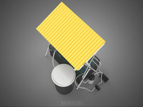 CULTIVATION PLANT HYDROPONIC WATER CYCLE TANK PUMP NOZZLE SPRAY 3D Model