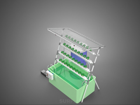 IOT HYDROPONIC PLANT AUTO CONTROL WATER CYCLE PUMP NOZZLE SPRAY 3Dモデル