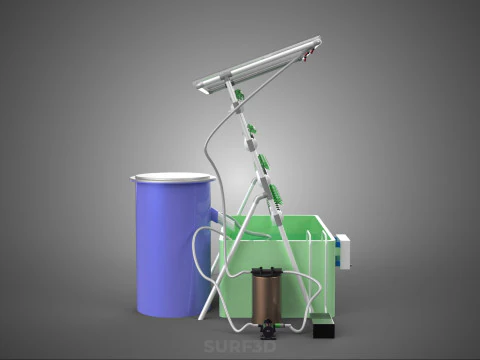 IOT HYDROPONIC PLANT AUTO CONTROL WATER CYCLE PUMP NOZZLE SPRAY 3D Model