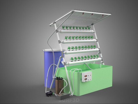 IOT HYDROPONIC PLANT AUTO CONTROL WATER CYCLE PUMP NOZZLE SPRAY 3Dモデル