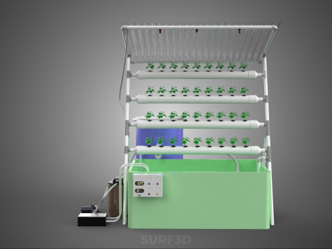 IOT HYDROPONIC PLANT AUTO CONTROL WATER CYCLE PUMP NOZZLE SPRAY 3Dモデル