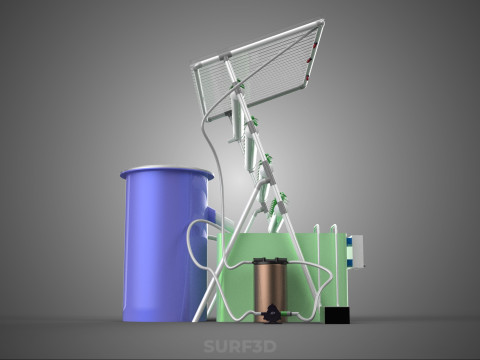 IOT HYDROPONIC PLANT AUTO CONTROL WATER CYCLE PUMP NOZZLE SPRAY 3Dモデル