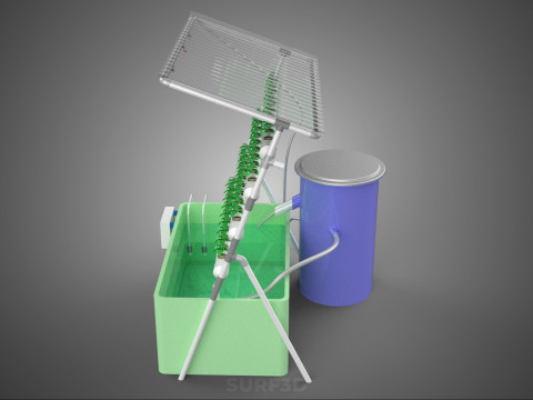 IOT HYDROPONIC PLANT AUTO CONTROL WATER CYCLE PUMP NOZZLE SPRAY 3Dモデル