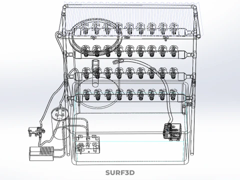 IOT HYDROPONIC PLANT AUTO CONTROL WATER CYCLE PUMP NOZZLE SPRAY 3D Model
