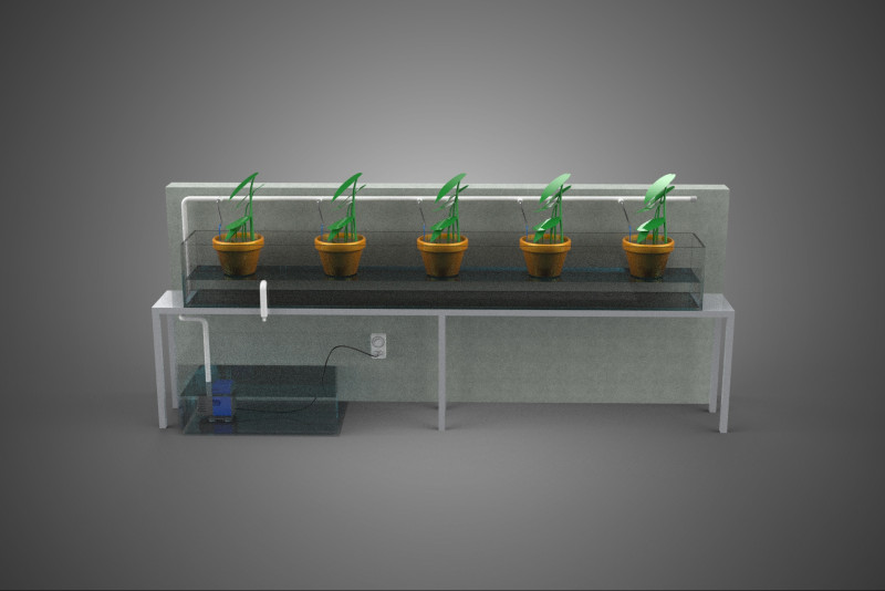 HYDROPONIC PLANT FARM DRIP SYSTEM NUTRIENT AUTO IRRIGATION TIMER 3D Model .c4d .max .obj .3ds .fbx .stl .blend 