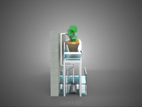 HYDROPONIC PLANT FARM DRIP SYSTEM NUTRIENT AUTO IRRIGATION TIMER 3D Model