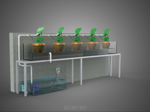 HYDROPONIC PLANT FARM DRIP SYSTEM NUTRIENT AUTO IRRIGATION TIMER 3D Model