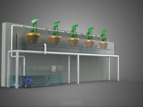 HYDROPONIC PLANT FARM DRIP SYSTEM NUTRIENT AUTO IRRIGATION TIMER 3D Model