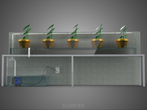 HYDROPONIC PLANT FARM DRIP SYSTEM NUTRIENT AUTO IRRIGATION TIMER 3D Model