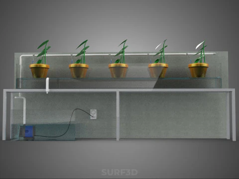 HYDROPONIC PLANT FARM DRIP SYSTEM NUTRIENT AUTO IRRIGATION TIMER 3D Model
