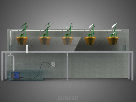 HYDROPONIC PLANT FARM DRIP SYSTEM NUTRIENT AUTO IRRIGATION TIMER 3D Model