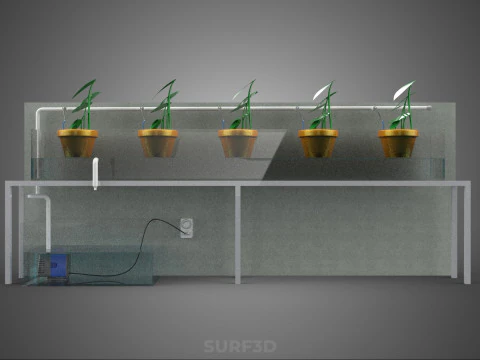 HYDROPONIC PLANT FARM DRIP SYSTEM NUTRIENT AUTO IRRIGATION TIMER 3D Model