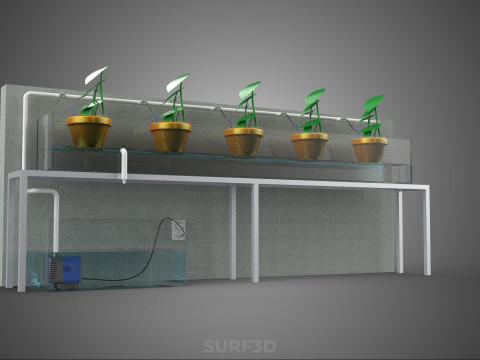 HYDROPONIC PLANT FARM DRIP SYSTEM NUTRIENT AUTO IRRIGATION TIMER 3D Model