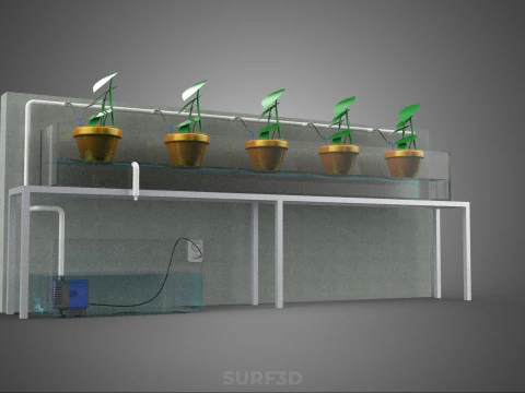 HYDROPONIC PLANT FARM DRIP SYSTEM NUTRIENT AUTO IRRIGATION TIMER 3D Model