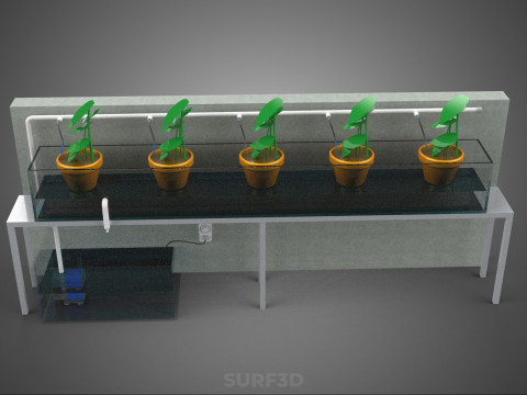 HYDROPONIC PLANT FARM DRIP SYSTEM NUTRIENT AUTO IRRIGATION TIMER 3D Model