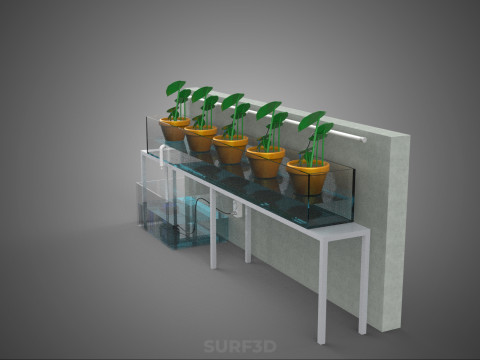 HYDROPONIC PLANT FARM DRIP SYSTEM NUTRIENT AUTO IRRIGATION TIMER 3D Model