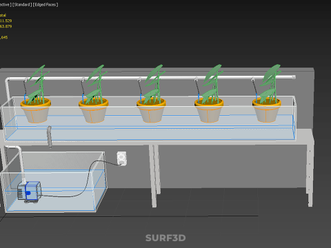 HYDROPONIC PLANT FARM DRIP SYSTEM NUTRIENT AUTO IRRIGATION TIMER 3D Model
