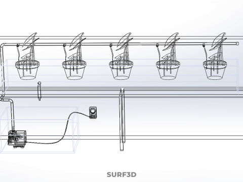 HYDROPONIC PLANT FARM DRIP SYSTEM NUTRIENT AUTO IRRIGATION TIMER 3D Model