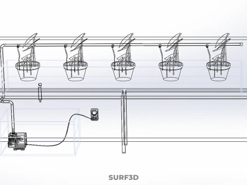 HYDROPONIC PLANT FARM DRIP SYSTEM NUTRIENT AUTO IRRIGATION TIMER 3D Model