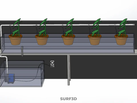 HYDROPONIC PLANT FARM DRIP SYSTEM NUTRIENT AUTO IRRIGATION TIMER 3D Model