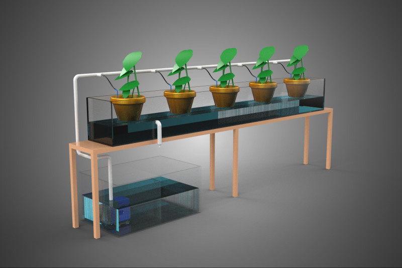 HYDROPONIC GROWTH PLANT FARMING DRIP IRRIGATION SYSTEM GARDENING 3D Model .c4d .max .obj .3ds .fbx .stl .blend 