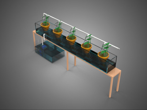 HYDROPONIC GROWTH PLANT FARMING DRIP IRRIGATION SYSTEM GARDENING 3D Model