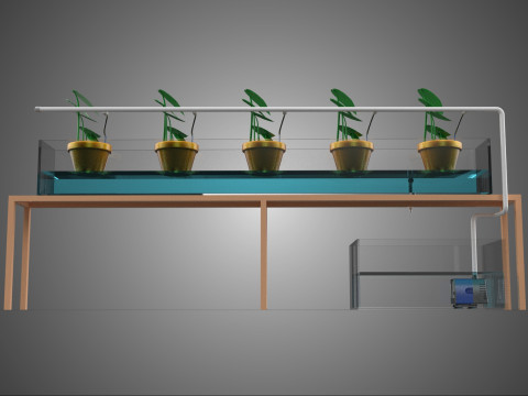 HYDROPONIC GROWTH PLANT FARMING DRIP IRRIGATION SYSTEM GARDENING 3D Model