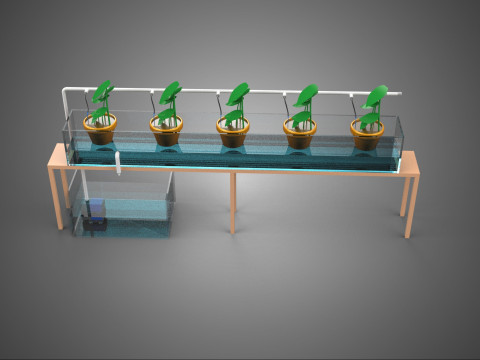 HYDROPONIC GROWTH PLANT FARMING DRIP IRRIGATION SYSTEM GARDENING 3D Model