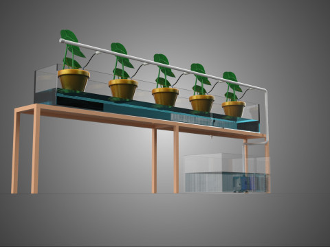HYDROPONIC GROWTH PLANT FARMING DRIP IRRIGATION SYSTEM GARDENING 3D Model