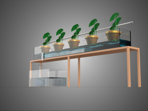 HYDROPONIC GROWTH PLANT FARMING DRIP IRRIGATION SYSTEM GARDENING 3D Model