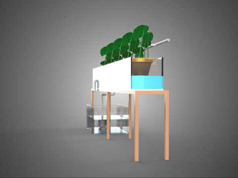 HYDROPONIC GROWTH PLANT FARMING DRIP IRRIGATION SYSTEM GARDENING 3D Model