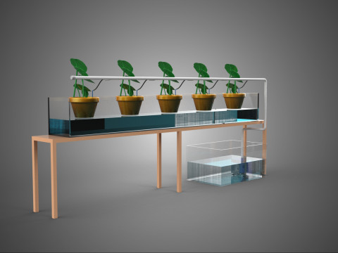 HYDROPONIC GROWTH PLANT FARMING DRIP IRRIGATION SYSTEM GARDENING 3D Model