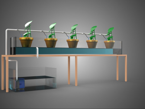 HYDROPONIC GROWTH PLANT FARMING DRIP IRRIGATION SYSTEM GARDENING 3D Model