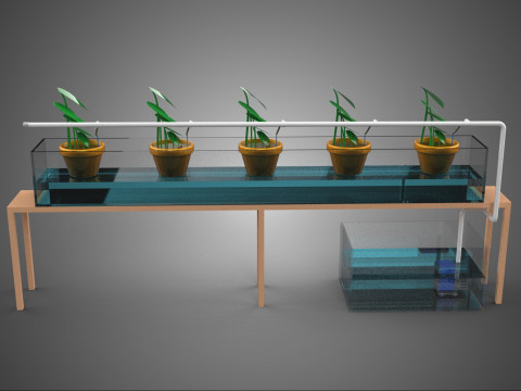 HYDROPONIC GROWTH PLANT FARMING DRIP IRRIGATION SYSTEM GARDENING 3D Model