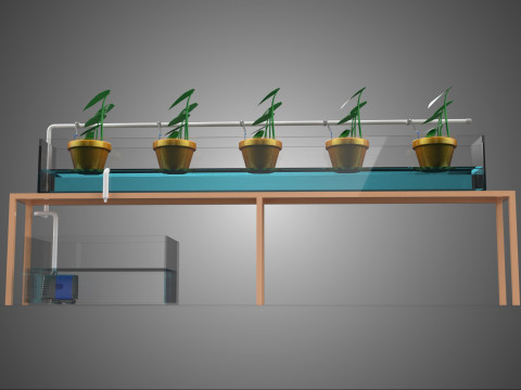 HYDROPONIC GROWTH PLANT FARMING DRIP IRRIGATION SYSTEM GARDENING 3D Model