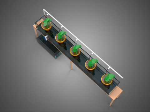 HYDROPONIC GROWTH PLANT FARMING DRIP IRRIGATION SYSTEM GARDENING 3D Model