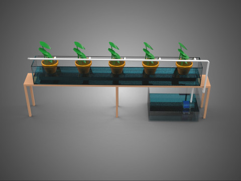 HYDROPONIC GROWTH PLANT FARMING DRIP IRRIGATION SYSTEM GARDENING 3D Model