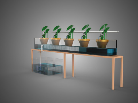 HYDROPONIC GROWTH PLANT FARMING DRIP IRRIGATION SYSTEM GARDENING 3D Model