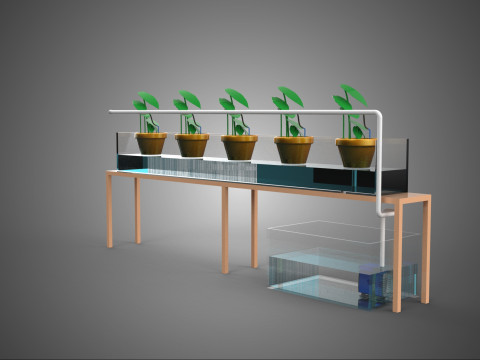 HYDROPONIC GROWTH PLANT FARMING DRIP IRRIGATION SYSTEM GARDENING 3D Model